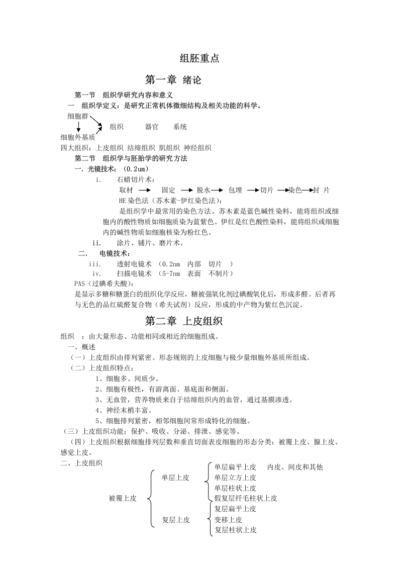 组织学与胚胎学笔记-医护课栈