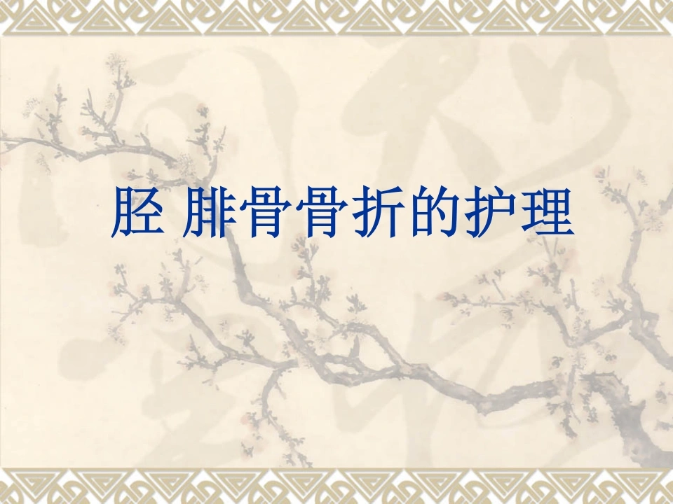 胫腓骨骨折护理-医护课栈