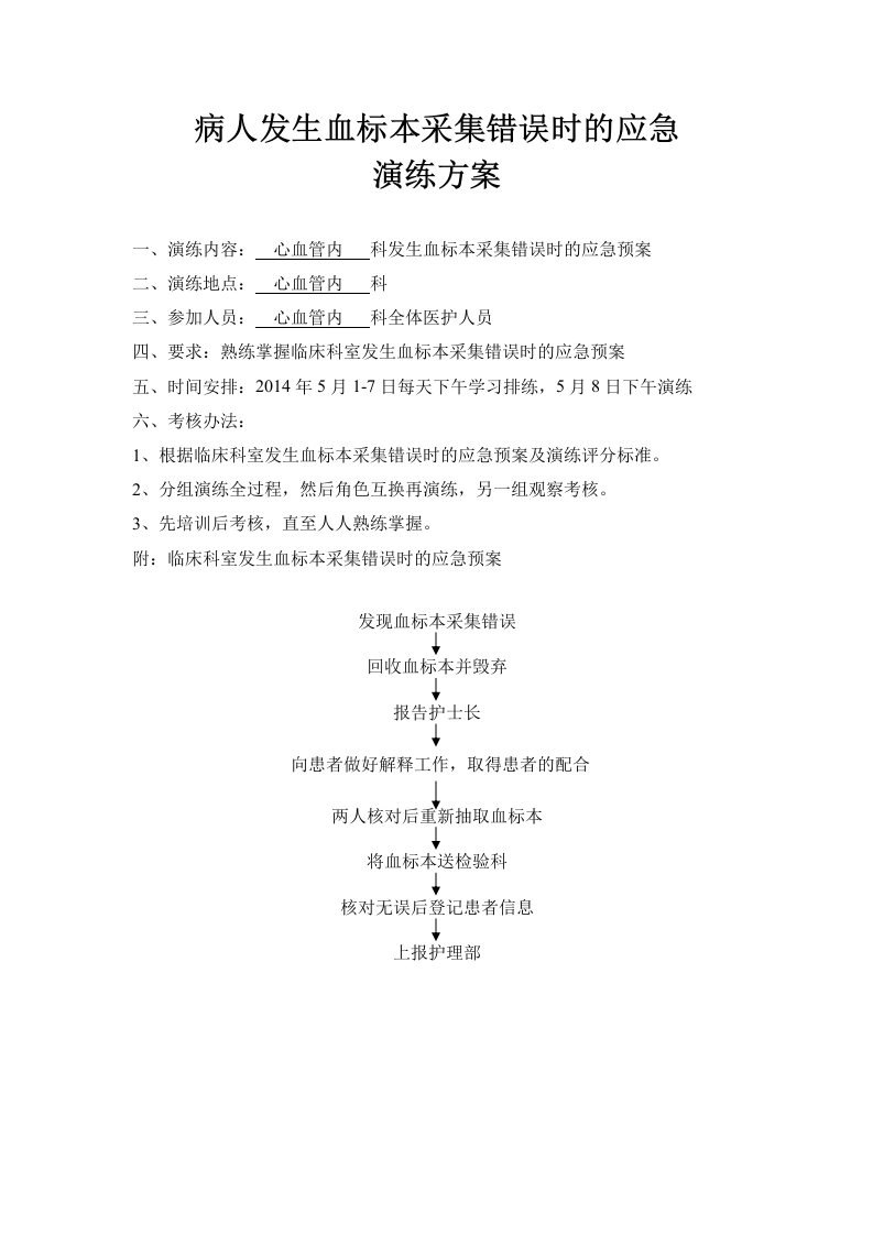 血标本采集错误应急演练-医护课栈